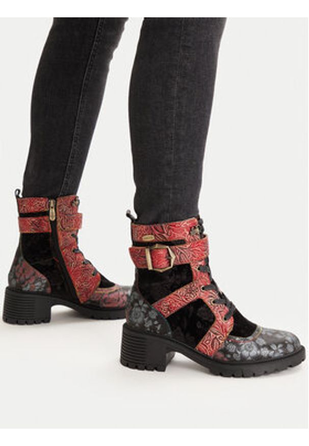 Laura Vita Trzewiki Corineo 41 Czarny. Kolor: czarny. Materiał: skóra