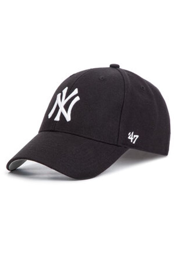 Czapka z daszkiem 47 Brand - New York Yankees Home MVP B-MVP17WBV-BK Black. Kolor: czarny. Materiał: materiał, wełna, akryl