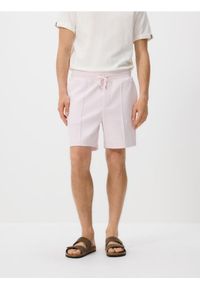Reserved - Szorty comfort z przeszyciami - fioletowy. Kolor: fioletowy. Materiał: bawełna, dzianina