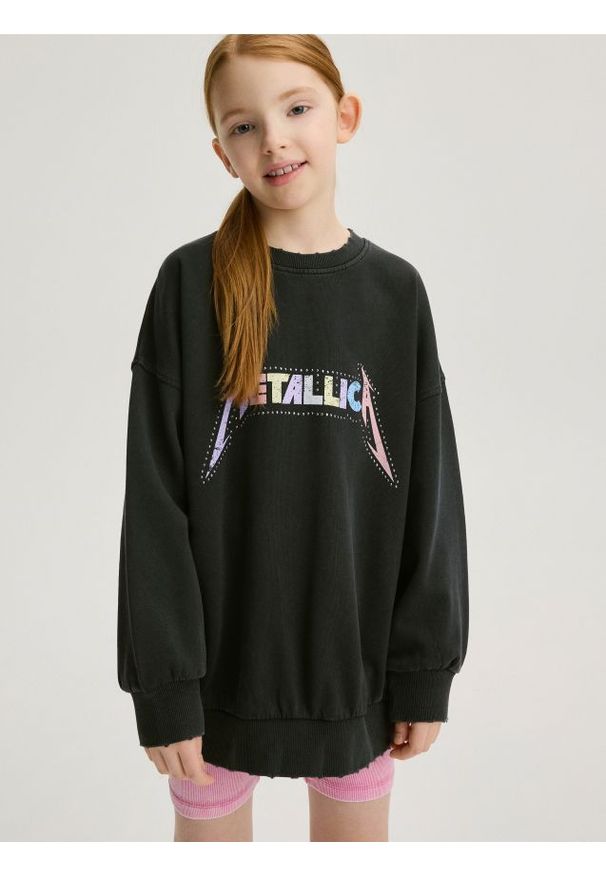 Reserved - Bluza z motywem Metallica - czarny. Kolor: czarny. Materiał: bawełna