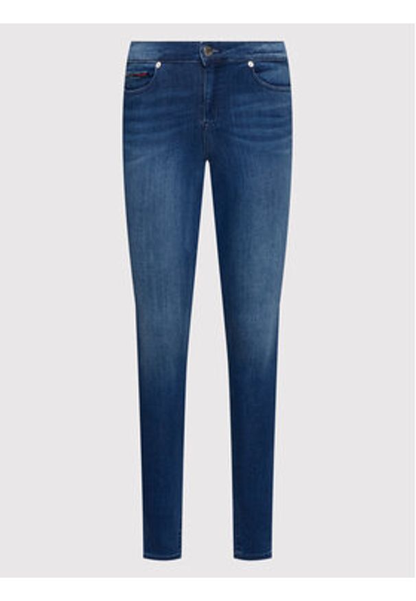 Tommy Jeans Jeansy Nora DW0DW09213 Granatowy Skinny Fit. Kolor: niebieski