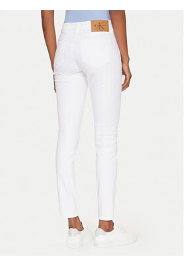Calvin Klein Jeans Jeansy J20J225120 Biały Skinny Fit. Kolor: biały