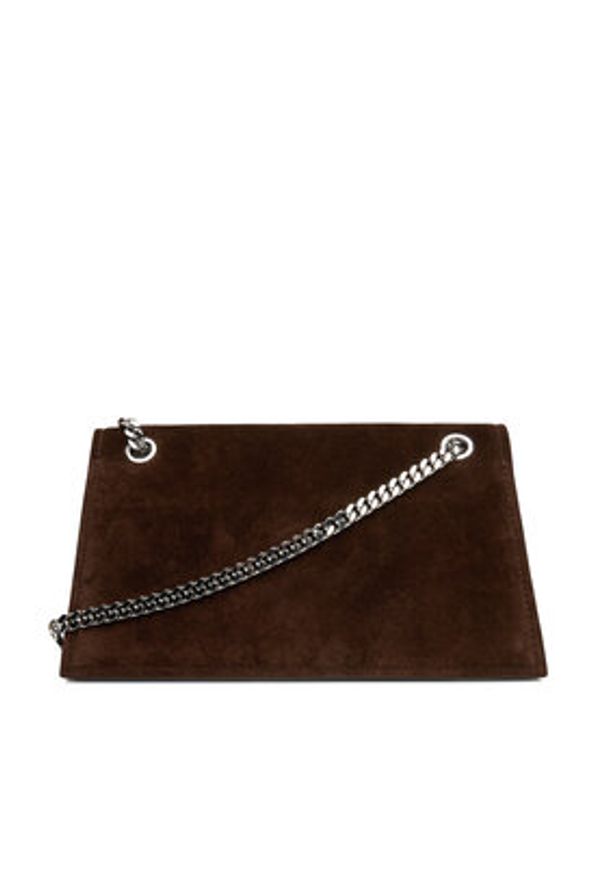Tory Burch Torebka Kira Turnlock Suede Shouldr Bag 169176 Brązowy. Kolor: brązowy. Materiał: skórzane, zamszowe