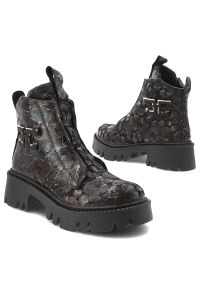 Czarne Botki Artiker Stylowe Obuwie Damskie. Okazja: na co dzień. Kolor: czarny. Materiał: skóra. Styl: elegancki #2