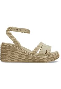 Crocs - Brooklyn Woven Ankle Strap Wedge dla kobiet. Kolor: żółty