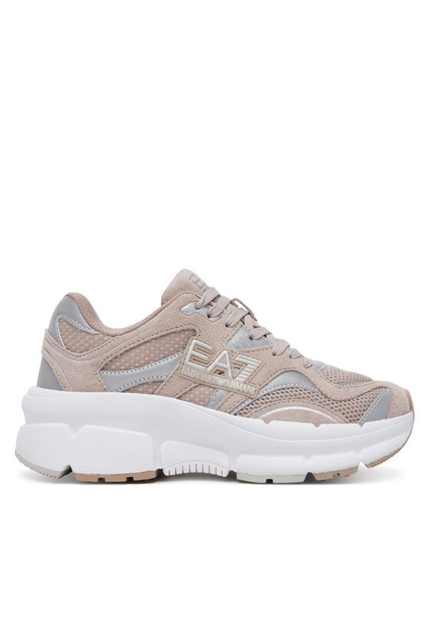 EA7 Emporio Armani Sneakersy X8X237 XK425 U499 Beżowy. Kolor: beżowy. Materiał: materiał