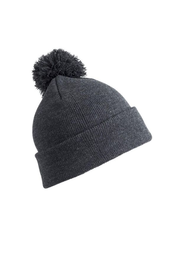 RESULT - Zimowa Damska Essentials Pom Pom Beanie. Kolor: szary. Sezon: zima