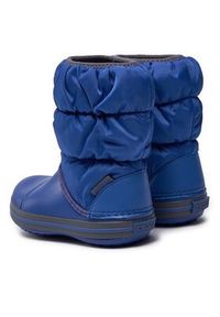 Crocs Śniegowce Winter Puff Boot Kids 14613 Granatowy. Kolor: niebieski. Materiał: materiał