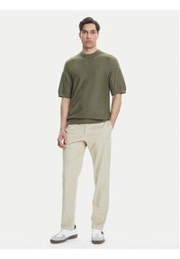 BOSS Sweter Kencel 50545678 Zielony Regular Fit. Kolor: zielony. Materiał: bawełna #4