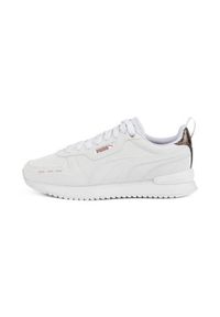 Buty do chodzenia damskie Puma R78 Wns Raw Metallics. Zapięcie: sznurówki. Kolor: biały, wielokolorowy. Materiał: guma, materiał, tkanina, syntetyk. Szerokość cholewki: normalna. Sport: turystyka piesza