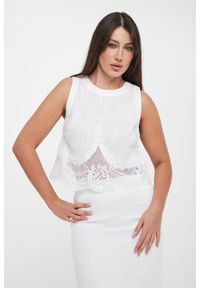 Twinset Milano - Top damski lniany TWINSET. Materiał: len #1