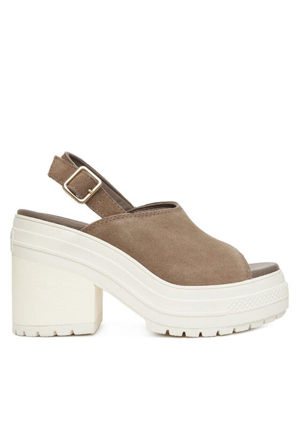 Converse Sandały Chuck 70 De Luxe Heel Mule A15071C Zielony. Kolor: zielony. Materiał: skóra, zamsz