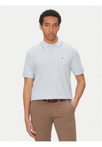 TOMMY HILFIGER - Tommy Hilfiger Polo MW0MW38457 Błękitny Classic Fit. Typ kołnierza: polo. Kolor: niebieski. Materiał: bawełna