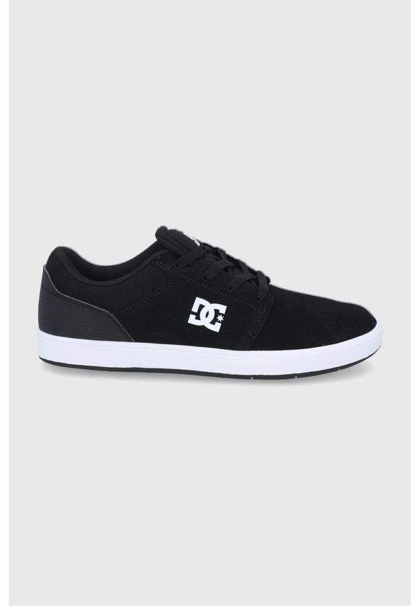 DC sneakersy kolor czarny. Nosek buta: okrągły. Zapięcie: sznurówki. Kolor: czarny. Materiał: materiał, guma