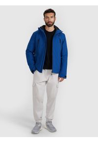 4f - 4F Kurtka przejściowa membrana 10000 męska - niebieska M. Okazja: na co dzień. Kolor: niebieski. Materiał: tkanina, poliester, materiał. Sezon: zima. Styl: casual, klasyczny #2
