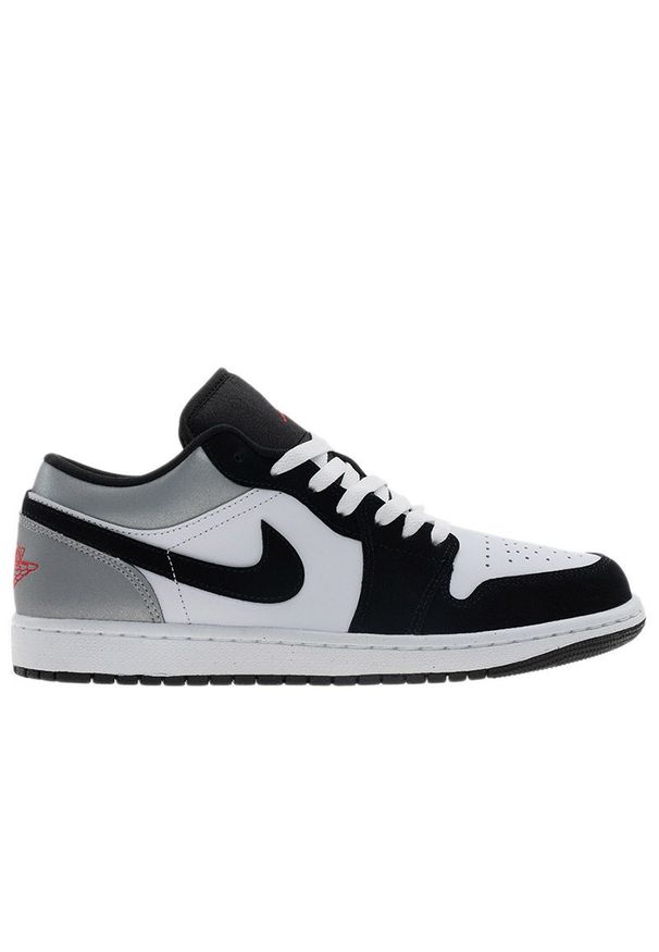 Buty męskie Air Jordan 1 Low SE HF3148-106 - biało-czarne. Kolor: biały, wielokolorowy, czarny. Materiał: syntetyk, guma. Szerokość cholewki: normalna