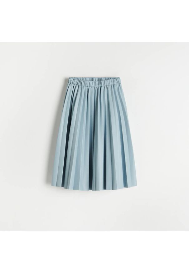 Reserved - Plisowana spódnica - Niebieski. Kolor: niebieski