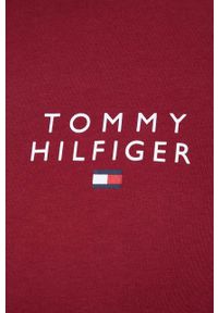 TOMMY HILFIGER - Tommy Hilfiger t-shirt lounge bawełniany kolor bordowy melanżowy. Kolor: czerwony. Materiał: bawełna. Długość rękawa: krótki rękaw. Długość: krótkie. Wzór: melanż. Styl: klasyczny #2