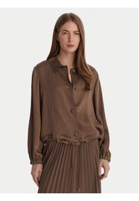 Marella Koszula Albatro 2613041045 Brązowy Regular Fit. Kolor: brązowy. Materiał: acetat #1