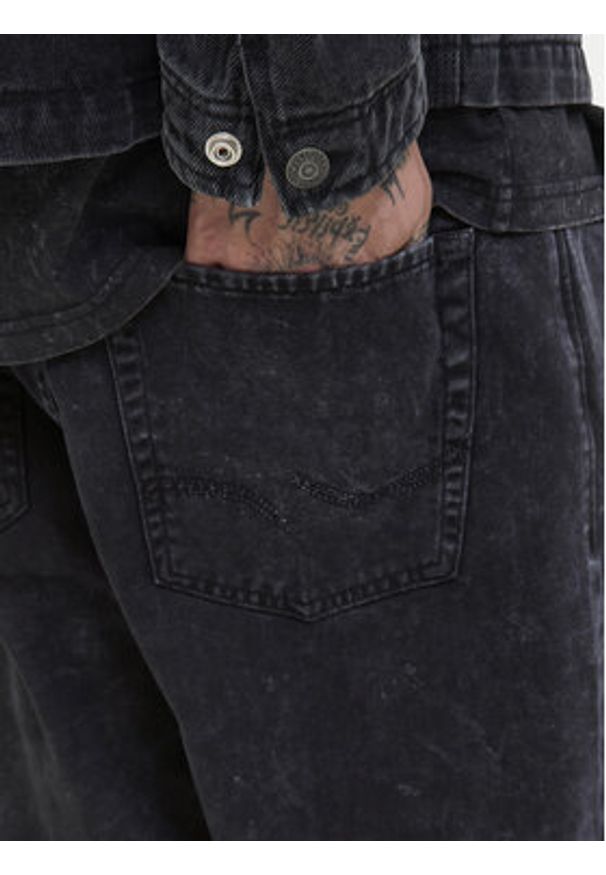 Jack & Jones Jeansy Alex Smith 12282731 Czarny Wide Leg. Kolor: czarny