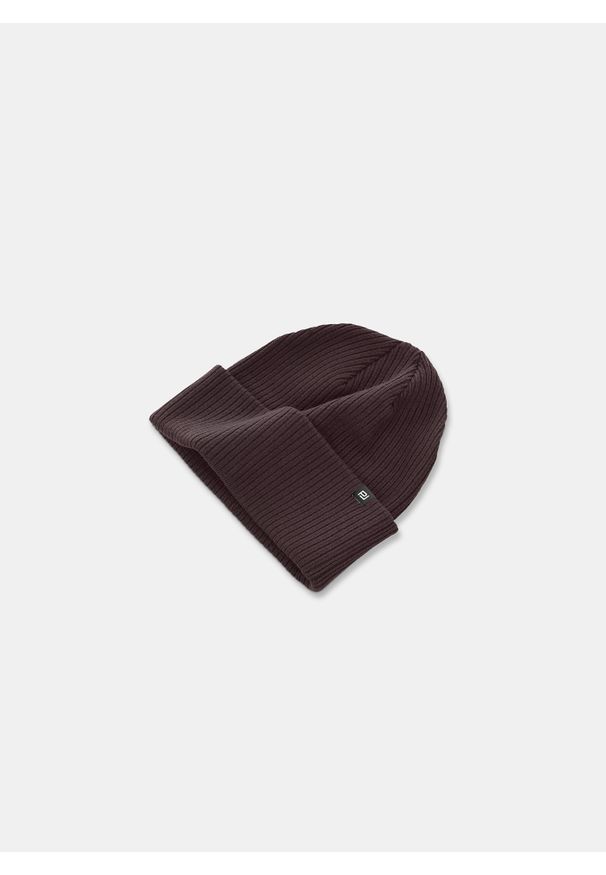 Pako Lorente - PAKO LORENTE – Brązowa czapka męska. Kolor: brązowy. Materiał: poliester, nylon, wiskoza. Wzór: prążki. Sezon: zima