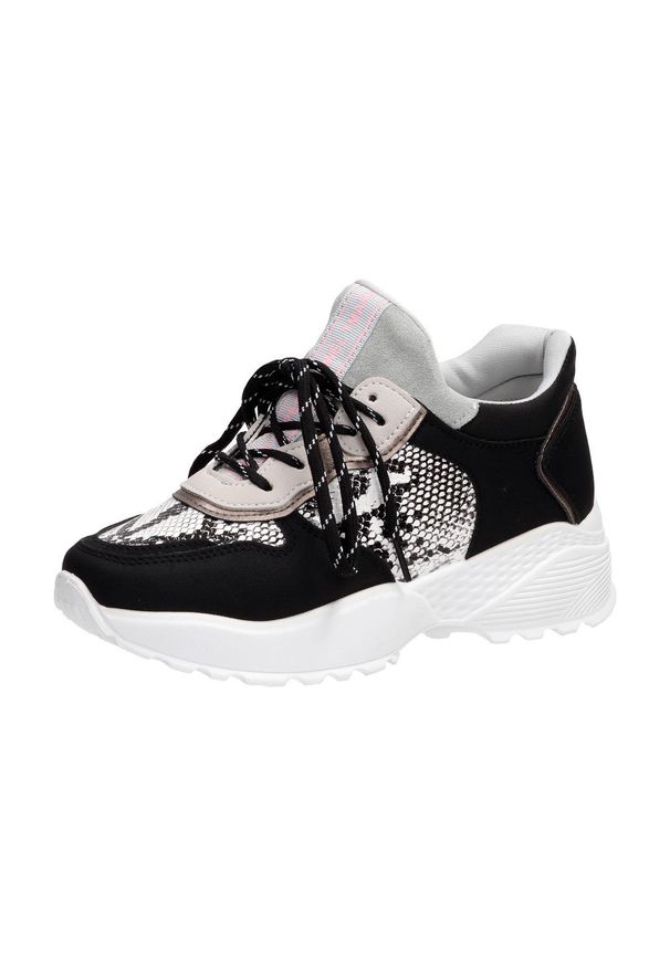 Czarne sportowe buty damskie McKeylor 18206. Kolor: czarny. Materiał: tkanina. Obcas: na obcasie. Wysokość obcasa: średni