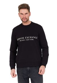 Armani Exchange - ARMANI EXCHANGE Czarna bluza. Kolor: czarny