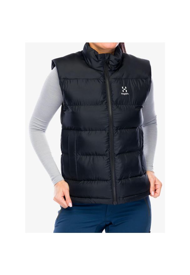 Haglöfs - Kamizelka ocieplana damska Haglofs Puffy Mimic Vest. Kolor: czarny. Sport: turystyka piesza