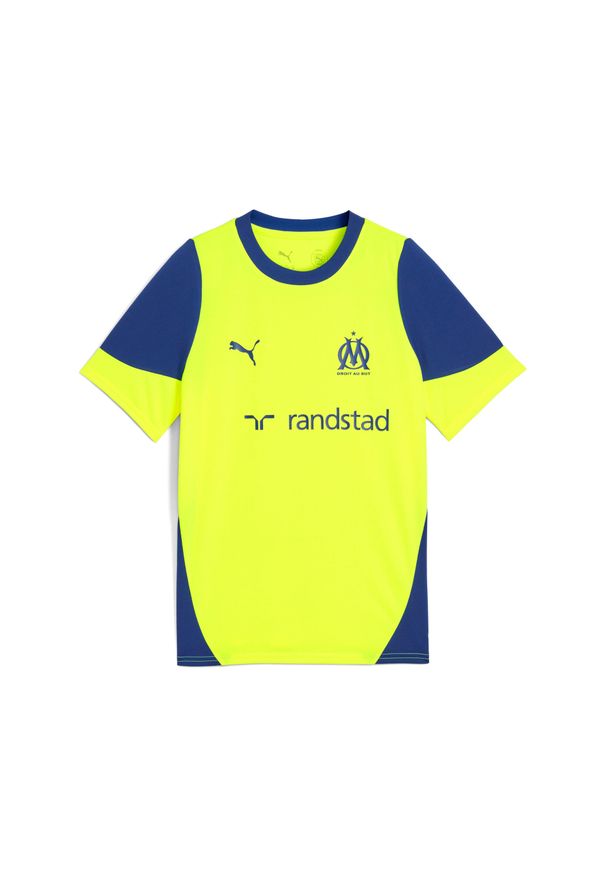 Puma - Koszulka treningowa dziecięca OM 2025/26. Kolor: żółty. Sport: piłka nożna