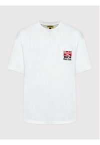 Market T-Shirt Unisex Racing Logo 399001071 Biały Relaxed Fit. Kolor: biały. Materiał: bawełna #5