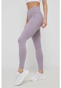 GAP legginsy damskie kolor fioletowy gładkie. Kolor: fioletowy. Materiał: materiał, dzianina. Wzór: gładki #4