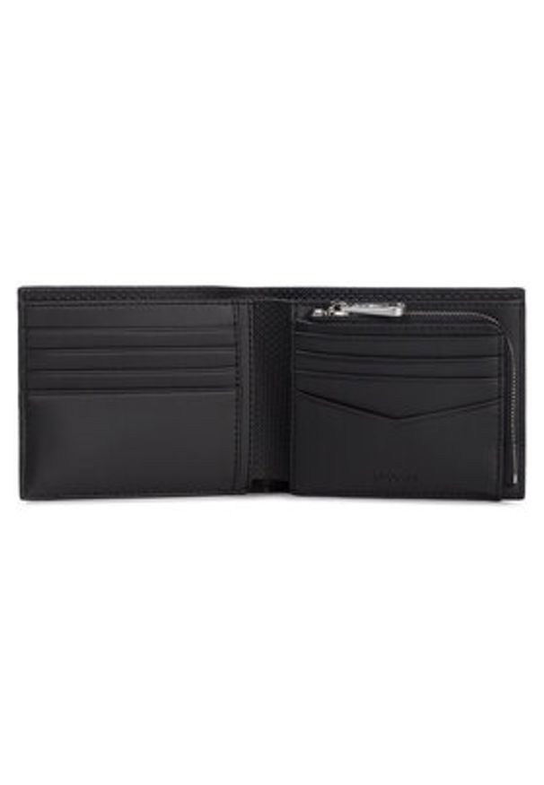 Lacoste Portfel Billfold Zip Case NH2826CE Czarny. Kolor: czarny. Materiał: skóra