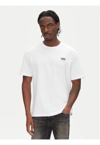 Just Cavalli T-Shirt 78OAHE11 Biały Regular Fit. Kolor: biały. Materiał: bawełna