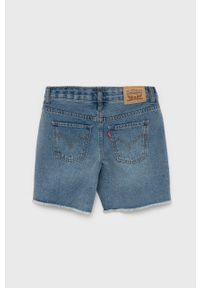 Levi's® - Levi's szorty jeansowe dziecięce z aplikacją regulowana talia. Okazja: na spotkanie biznesowe. Kolor: niebieski. Materiał: jeans. Wzór: aplikacja. Styl: biznesowy #3