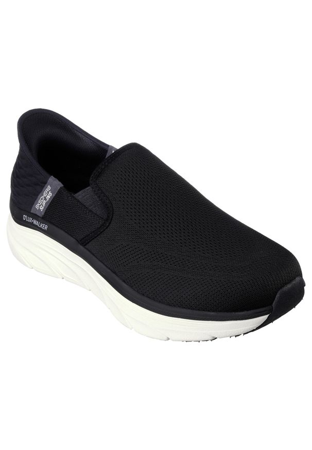 skechers - Buty do chodzenia męskie Skechers Orford. Zapięcie: bez zapięcia. Kolor: czarny. Materiał: syntetyk, tkanina, materiał. Szerokość cholewki: normalna. Sport: turystyka piesza