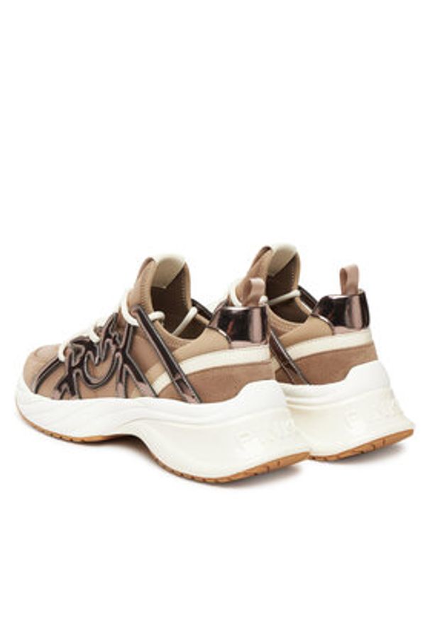 Pinko - PINKO Sneakersy Ariel 01 SS0023T040 Brązowy. Kolor: brązowy. Materiał: materiał