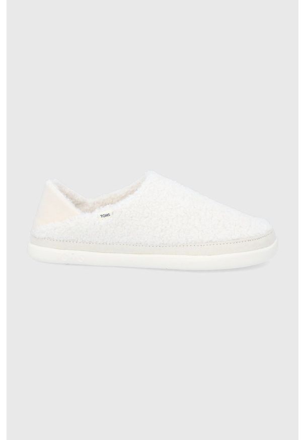 Toms Kapcie Ezra kolor biały. Nosek buta: okrągły. Kolor: biały. Materiał: guma