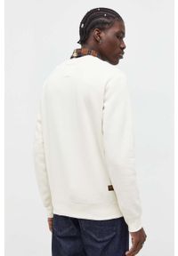 G-Star RAW - G-Star Raw bluza męska kolor zielony gładka. Kolor: beżowy. Materiał: poliester, dzianina, prążkowany. Wzór: gładki #4