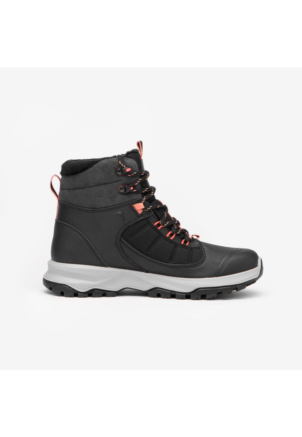 quechua - Buty turystyczne damskie Quechua MH500 Mid wodoodporne. Kolor: czarny. Materiał: materiał. Szerokość cholewki: normalna. Sezon: zima