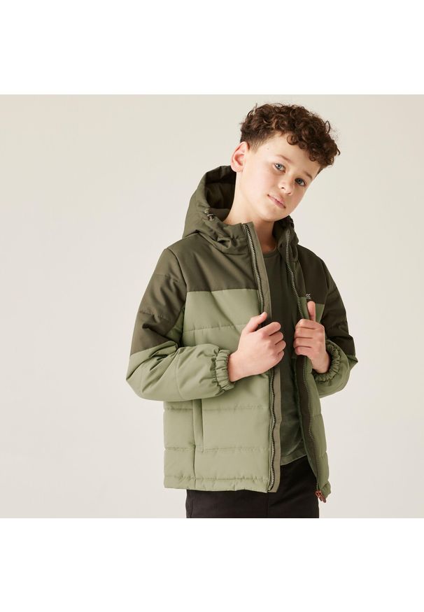 Regatta - Kurtka dziecięca zimowa ocieplana Lofthouse. Kolor: zielony. Materiał: puch. Sezon: zima. Styl: sportowy