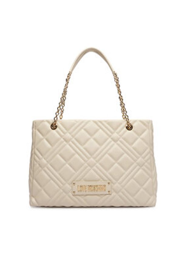 Love Moschino - LOVE MOSCHINO Torebka JC4145PP1OLA0110 Écru. Kolor: kremowy. Materiał: skórzane