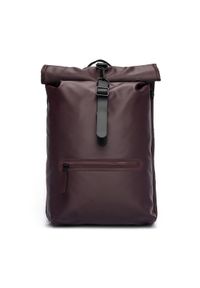 Rains Plecak Rolltop 13320 Bordowy. Kolor: czerwony. Materiał: materiał