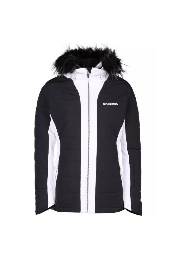 FUNDANGO - Kurtka narciarska damska Fundango Salina Padded. Kolor: biały, czarny, wielokolorowy. Materiał: futro. Sport: narciarstwo