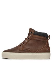 Pepe Jeans Sneakersy PMS30998 Brązowy. Kolor: brązowy. Materiał: zamsz, skóra #2