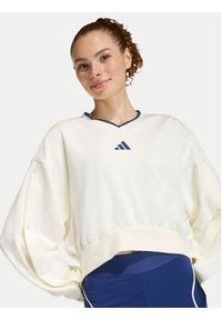 Adidas - adidas Bluza Stadium JZ1074 Biały Loose Fit. Kolor: biały. Materiał: bawełna #3