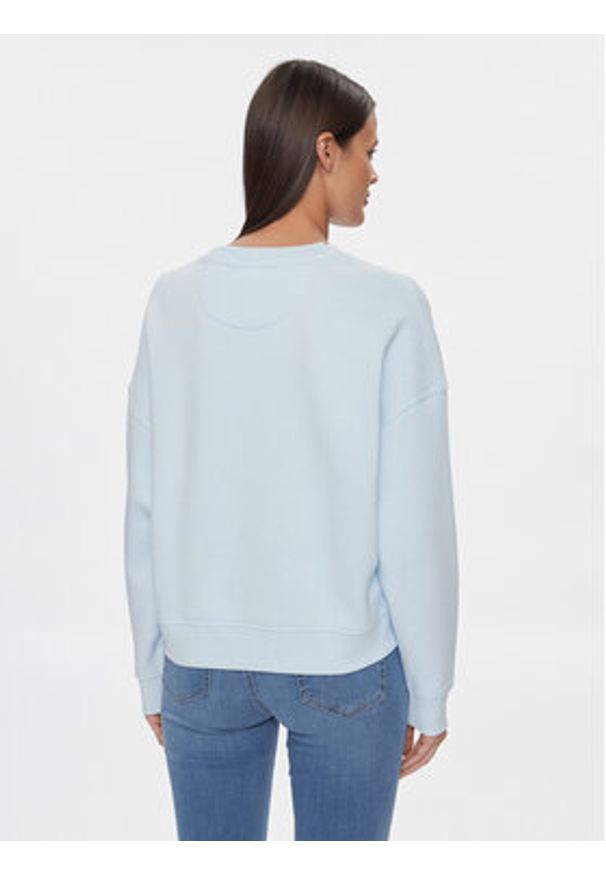 Guess Bluza W4RQ11 K9Z21 Błękitny. Kolor: niebieski. Materiał: bawełna, syntetyk