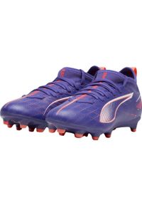 Buty piłkarskie dziecięce Puma Ultra 5 Match FG/AG. Kolor: fioletowy. Sport: piłka nożna #2