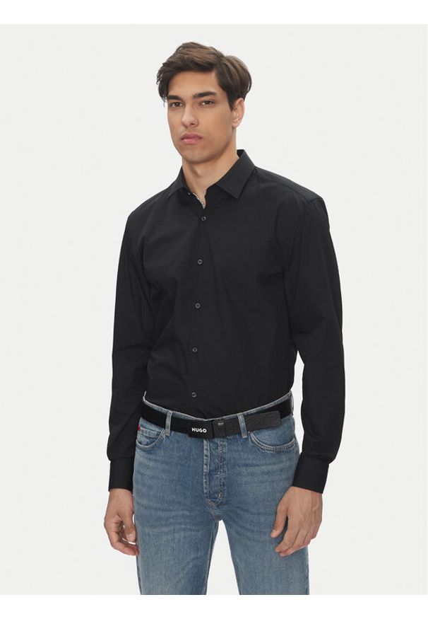 Hugo - HUGO Koszula Koey 50544922 Czarny Slim Fit. Kolor: czarny. Materiał: bawełna