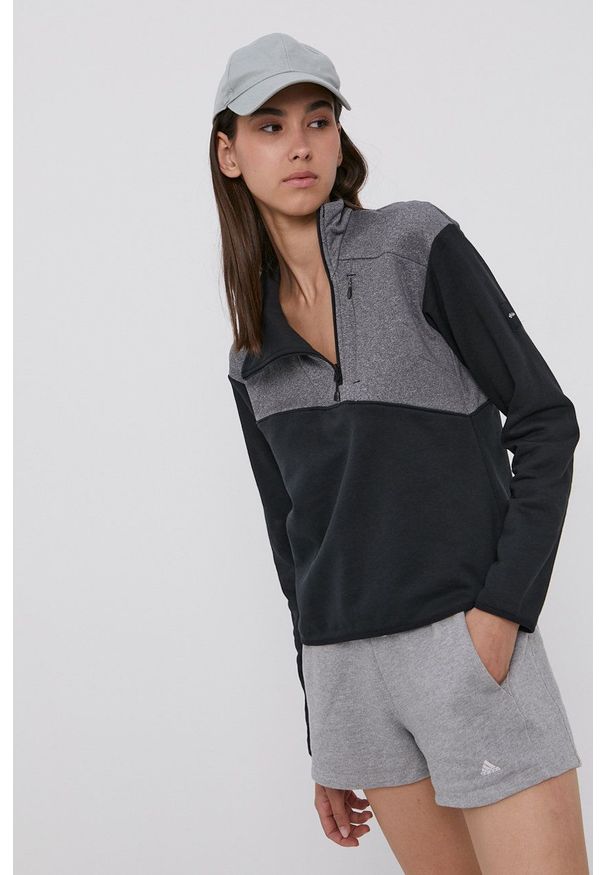 adidas Performance Szorty H45479 damskie kolor szary gładkie medium waist. Okazja: na co dzień. Kolor: szary. Materiał: dzianina. Wzór: gładki. Styl: casual