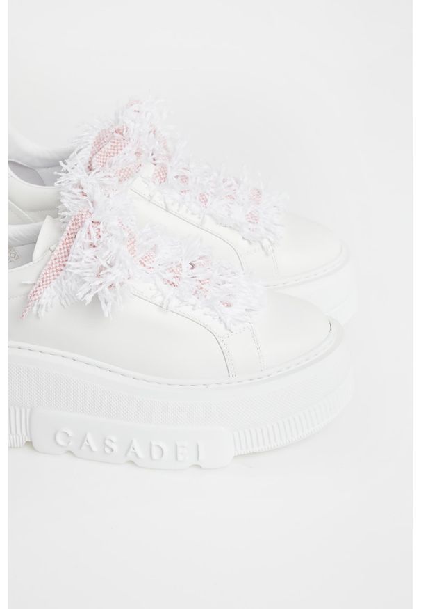 Casadei - Sneakersy damskie skórzane CASADEI. Materiał: skóra